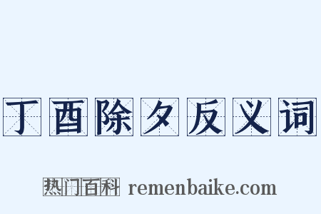 丁酉除夕反义词是什么意思的图片